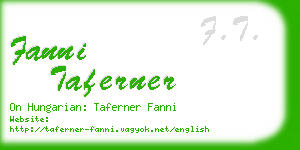 fanni taferner business card